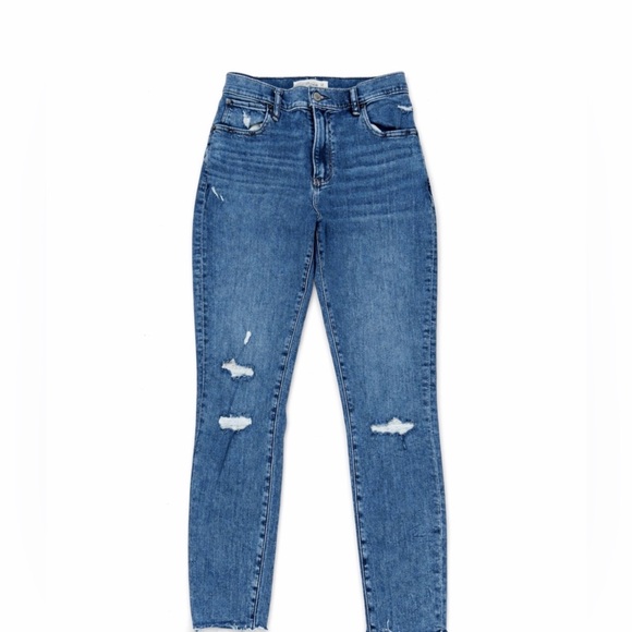 Abercrombie & Fitch Denim - Abercrombie & Fitch Super Skinny Ankle High Rise Jeans 29 Regular Distressed